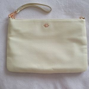 Butter Yellow Clutch/Wristlet - Perforated Faux Leather - by Lauren Conrad